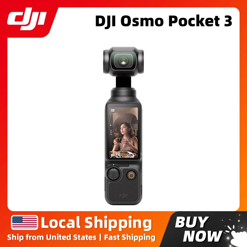 DJI Osmo Pocket 3 1″ CMOS Pocket Gimbal Camera 4K/120fps 2-Inch Rotatable Screen 3-Axis Gimbal Mechanical Stabilization